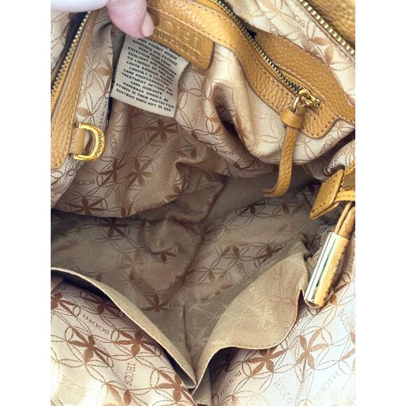 Bodhi Tan Brown Striped Hand Bag‎ Purse Leather Accents - Picture 7 of 9